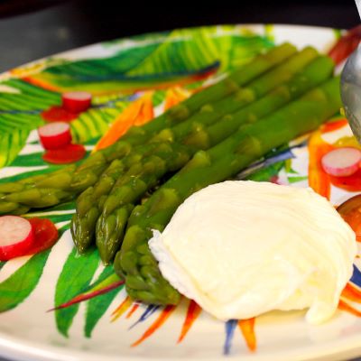 Recette Aïoli d’asperges vertes et œuf poché
