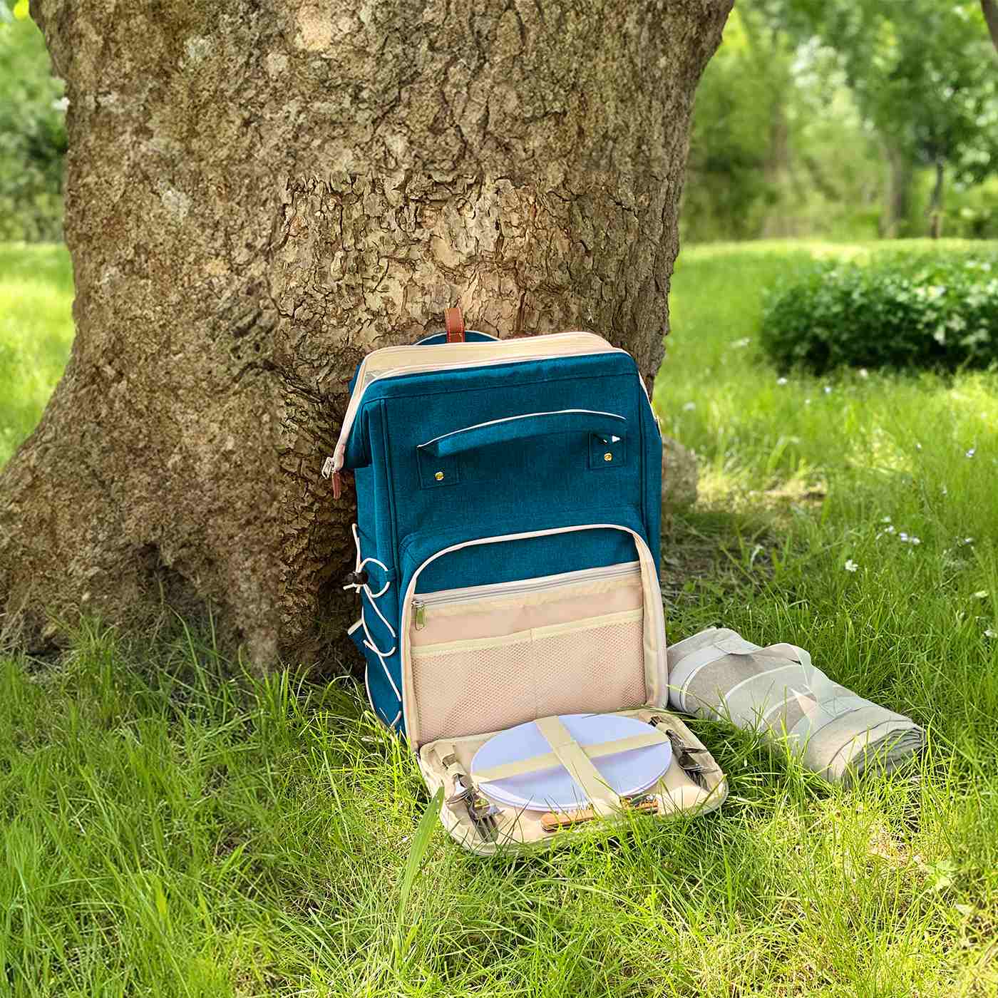 Sac à dos pique-nique Bleu Canard - 2 personnes