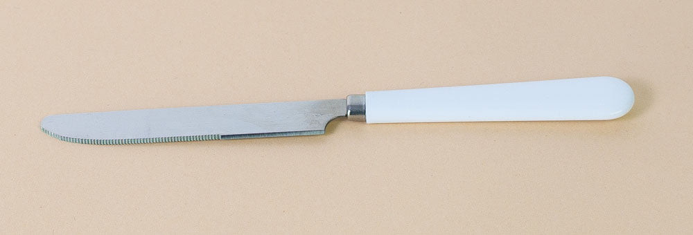 Couteau fin, manche blanc en mélamine