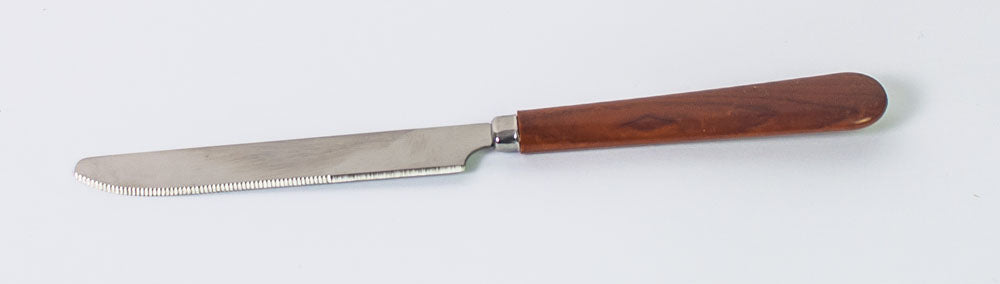 Couteau marron imitation bois