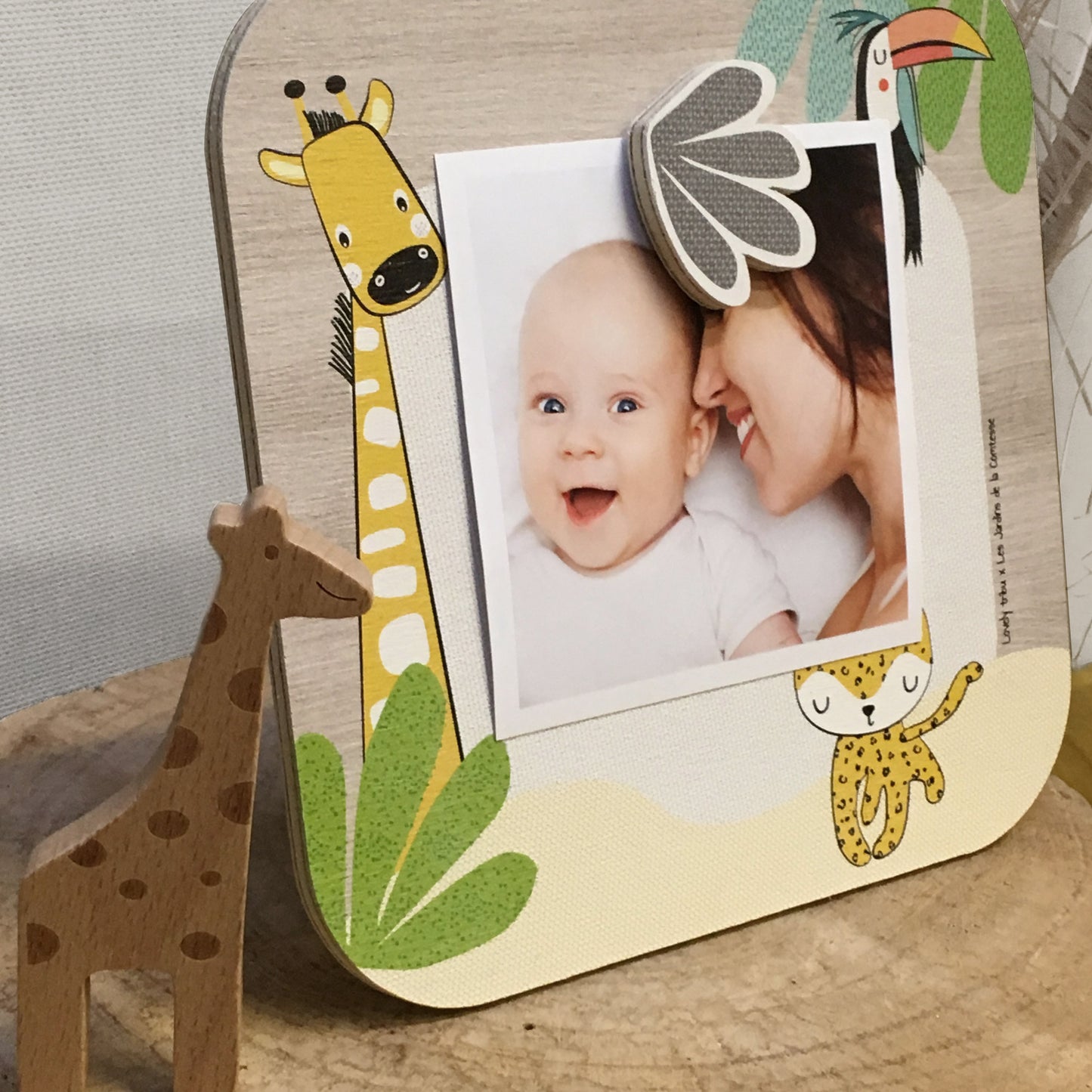 Cadre-Photo avec magnet en bois pour la chambre de bébé - Cadeau bébé / enfant