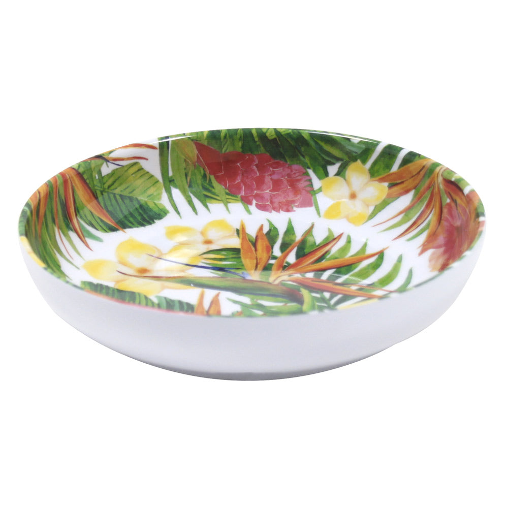 Assiette creuse en mélamine fleurs - 20 cm