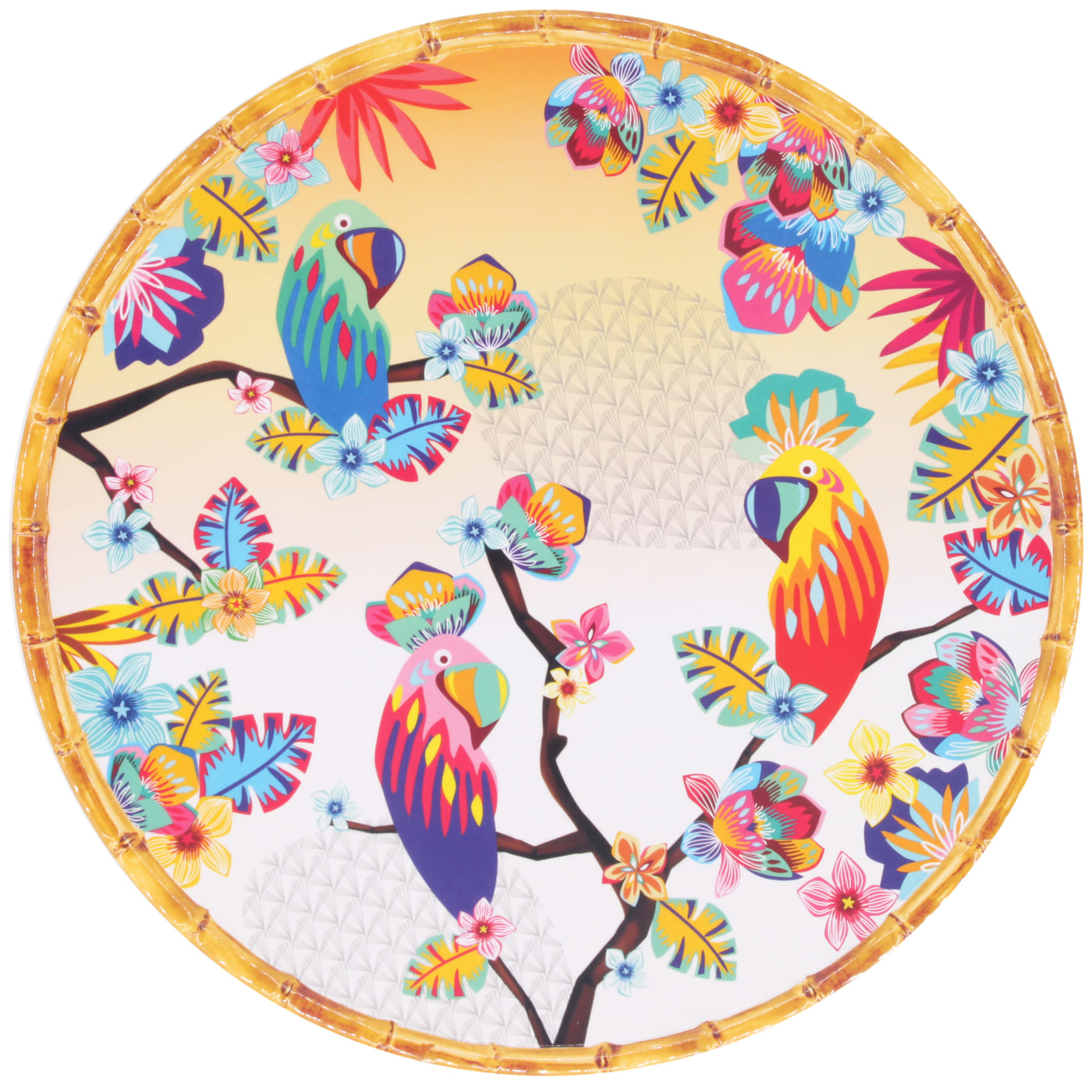 Plat de service rond en mélamine perroquets - Ø 35,5 cm – Les Jardins de la  Comtesse