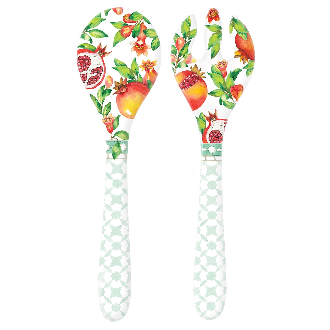 Couverts à salade en mélamine grenade - 33 cm