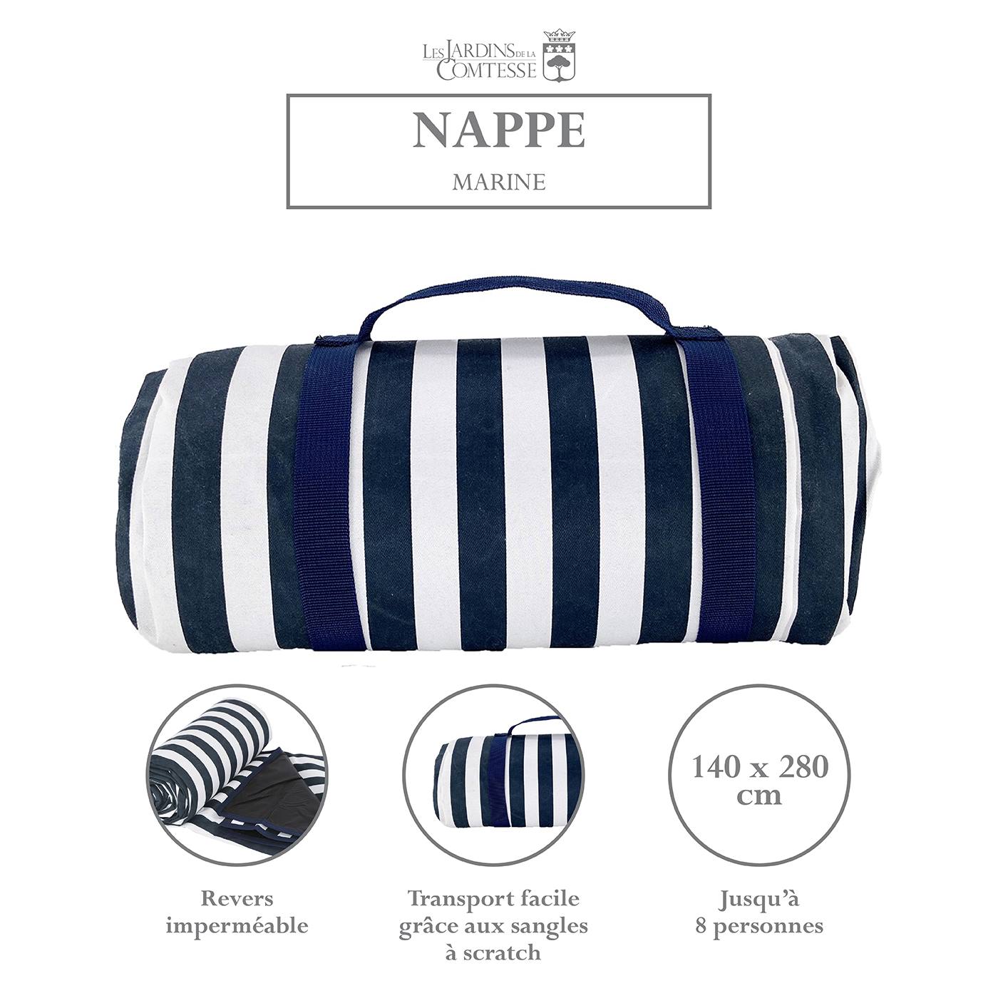 Nappe pique-nique Marine XL