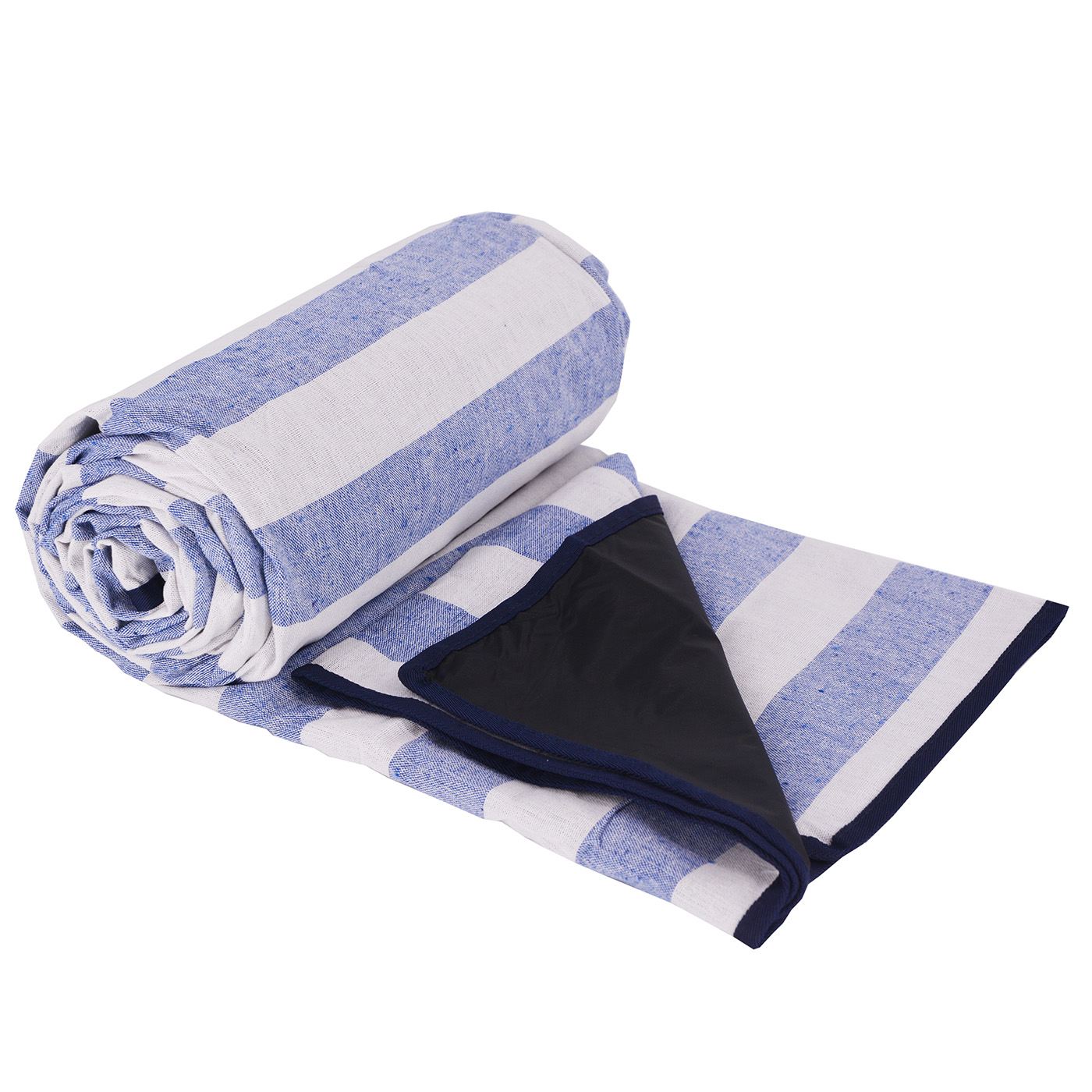 Nappe pique-nique Bleu Ciel et Blanc à revers imperméable XL