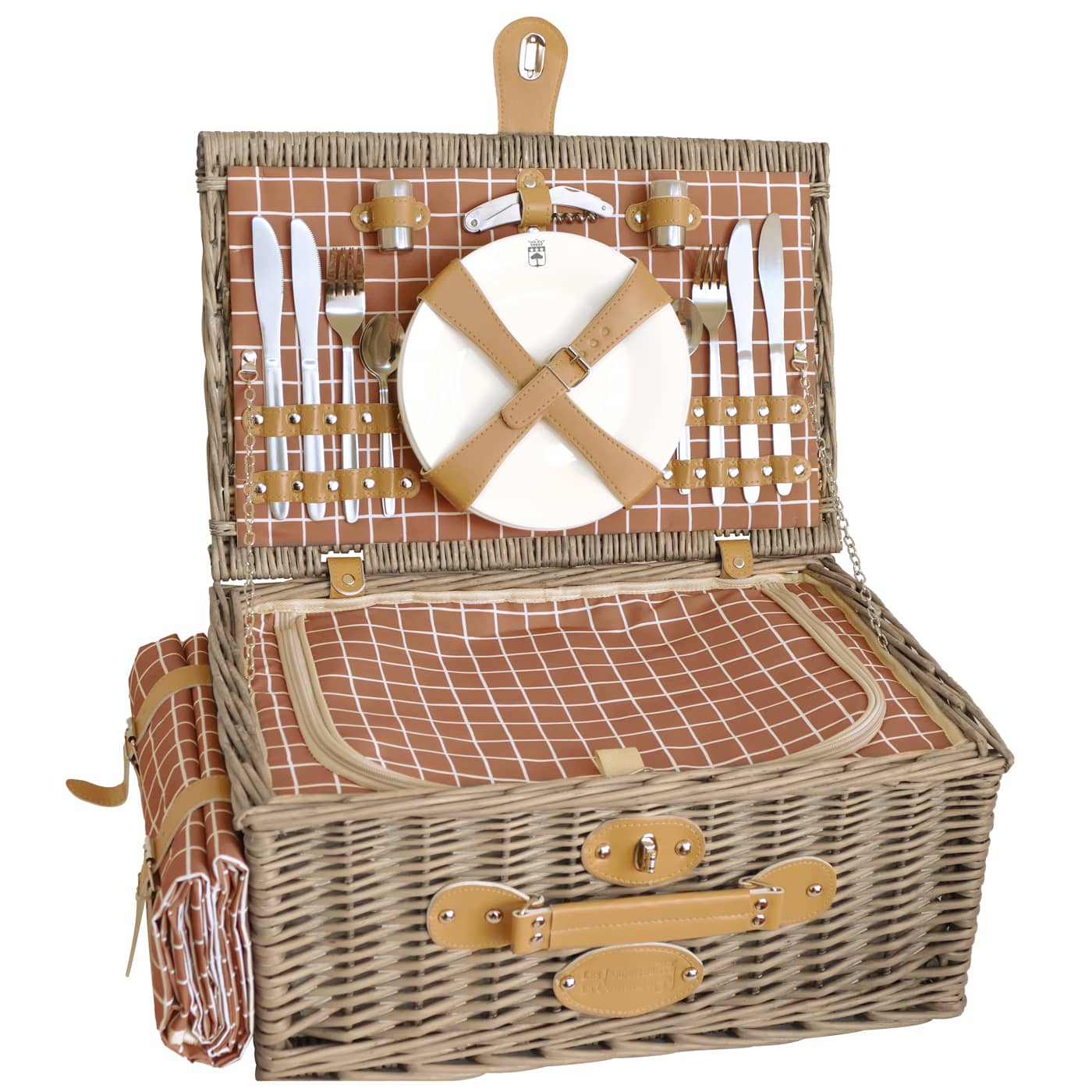 Casa.pro ® Panier de Pique-Nique pour 2 - 4 Personnes Sac Isotherme Camping Casa.pro ® Panier de Pique-Nique pour 2 - 4 Personnes Sac Isotherme Camping