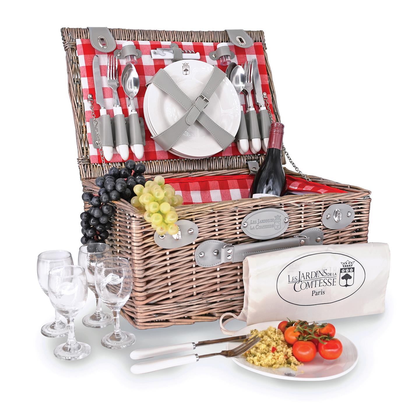 Panier picnic Marly rouge - 4 personnes