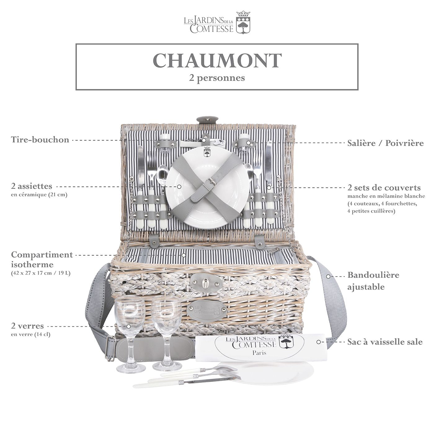 Panier pique-nique Chaumont - 2 personnes