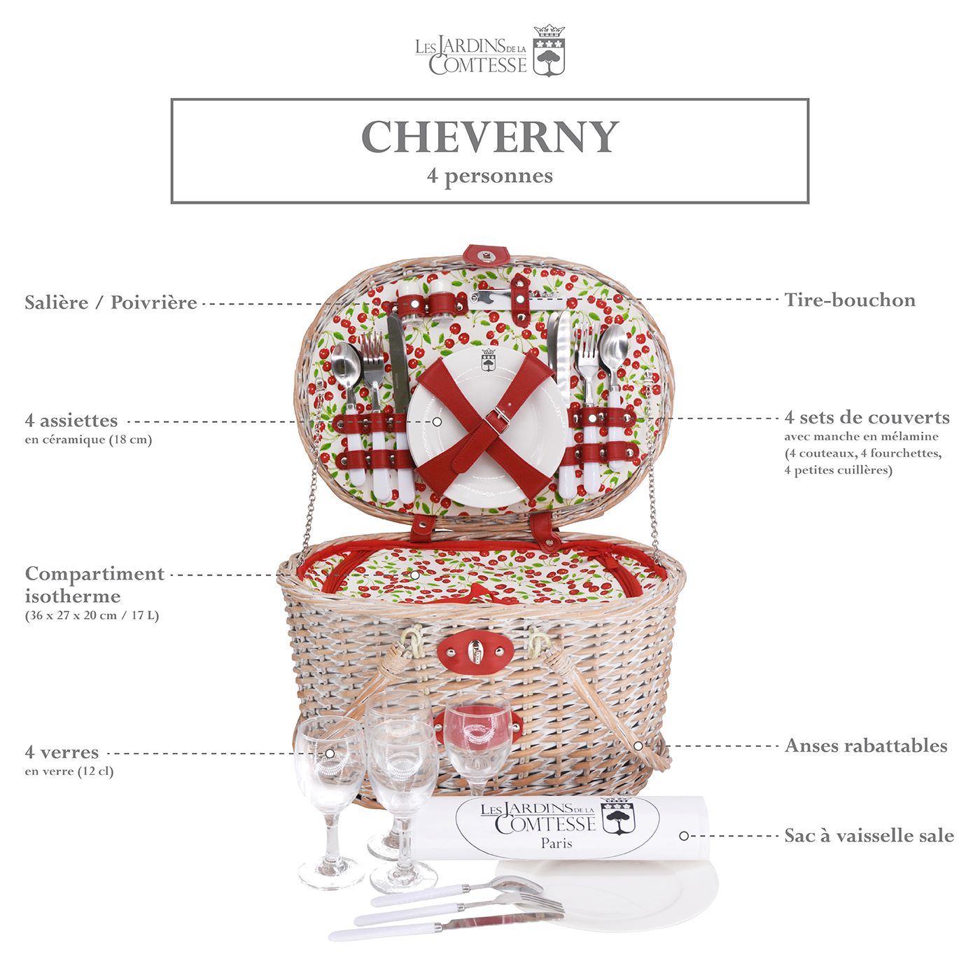 Panier pique-nique Cheverny - 4 personnes