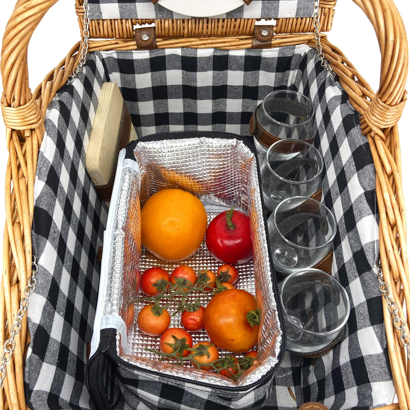 Panier pique-nique en osier Montaigne - 4 personnes - CBA 2