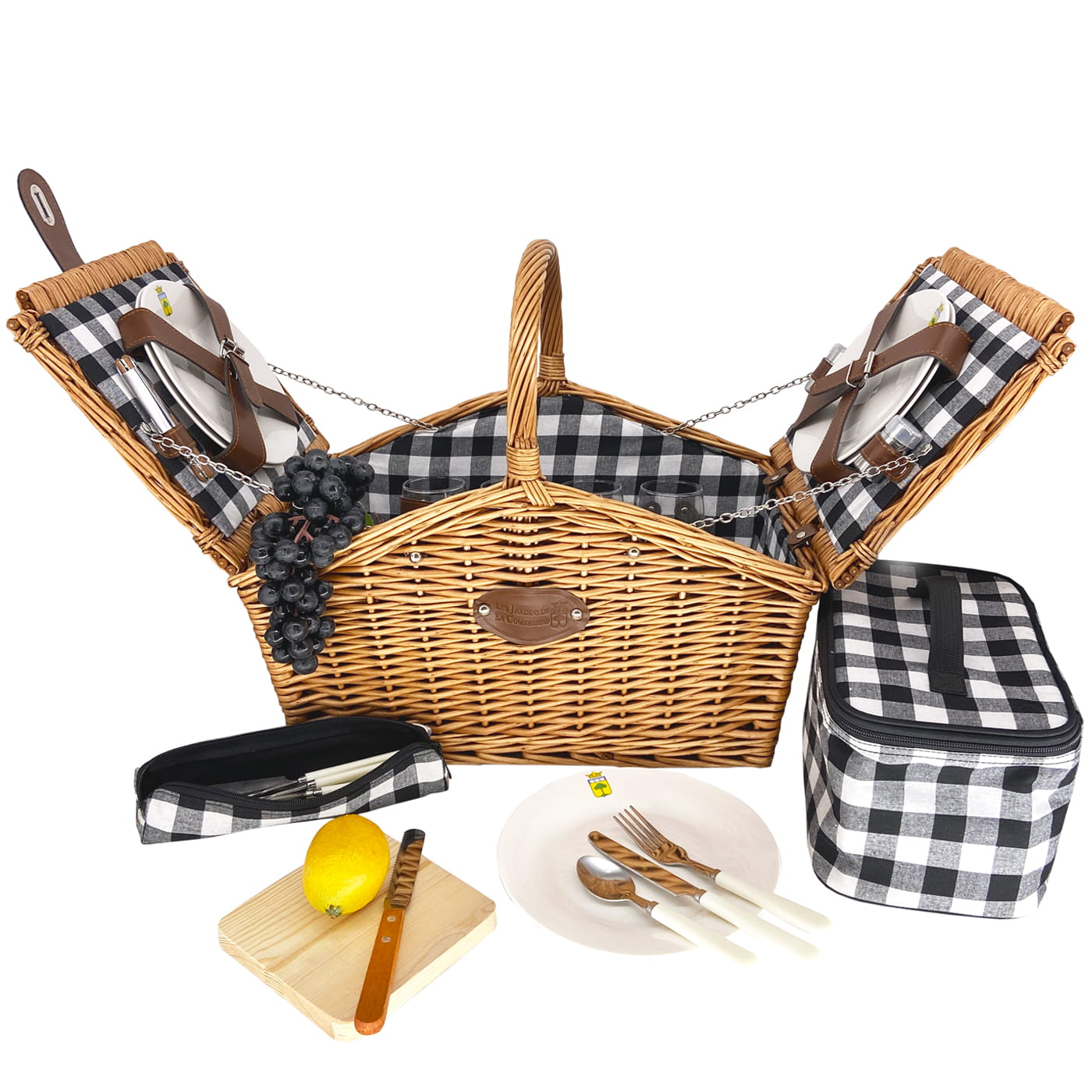 Panier pique-nique en osier Montaigne - 4 personnes - CBA 2