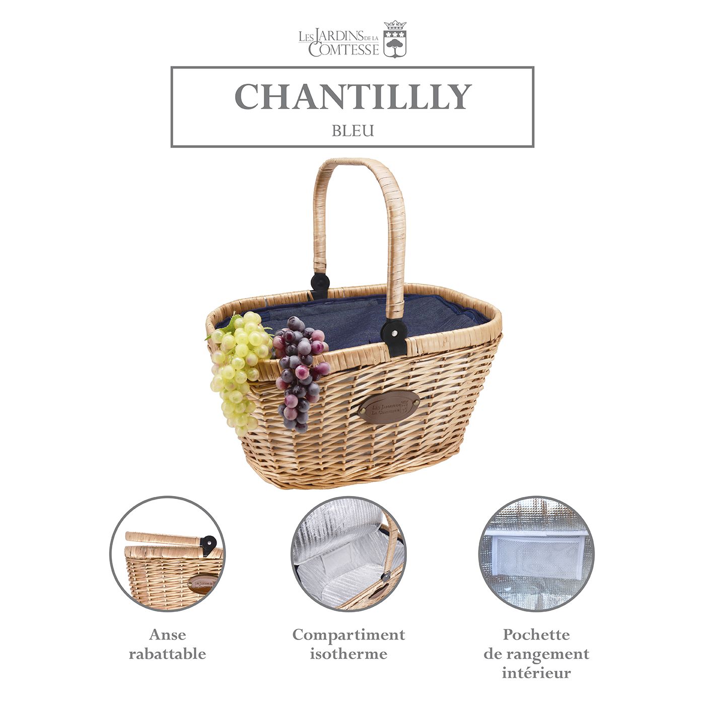 Panier isotherme bleu