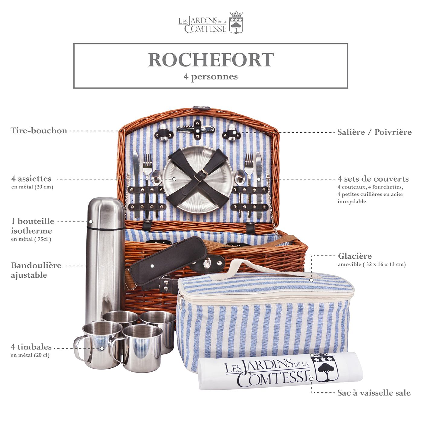 Panier pique-nique Rochefort - 4 personnes