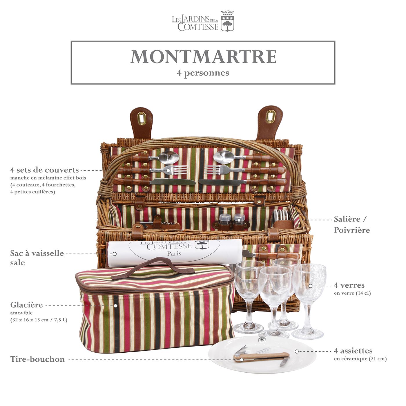 Panier pique-nique Montmartre - 4 personnes