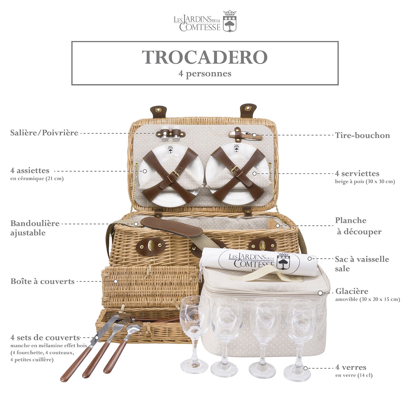 Panier pique-nique Trocadéro - 4 personnes