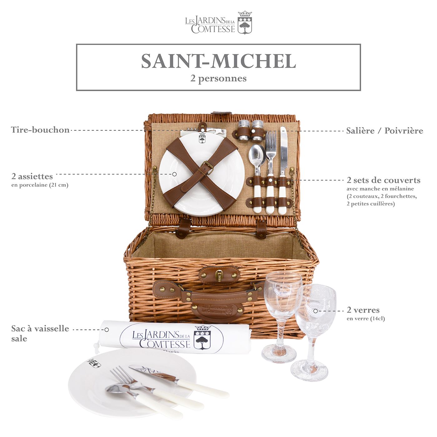 Panier pique-nique Saint-Michel - 2 personnes