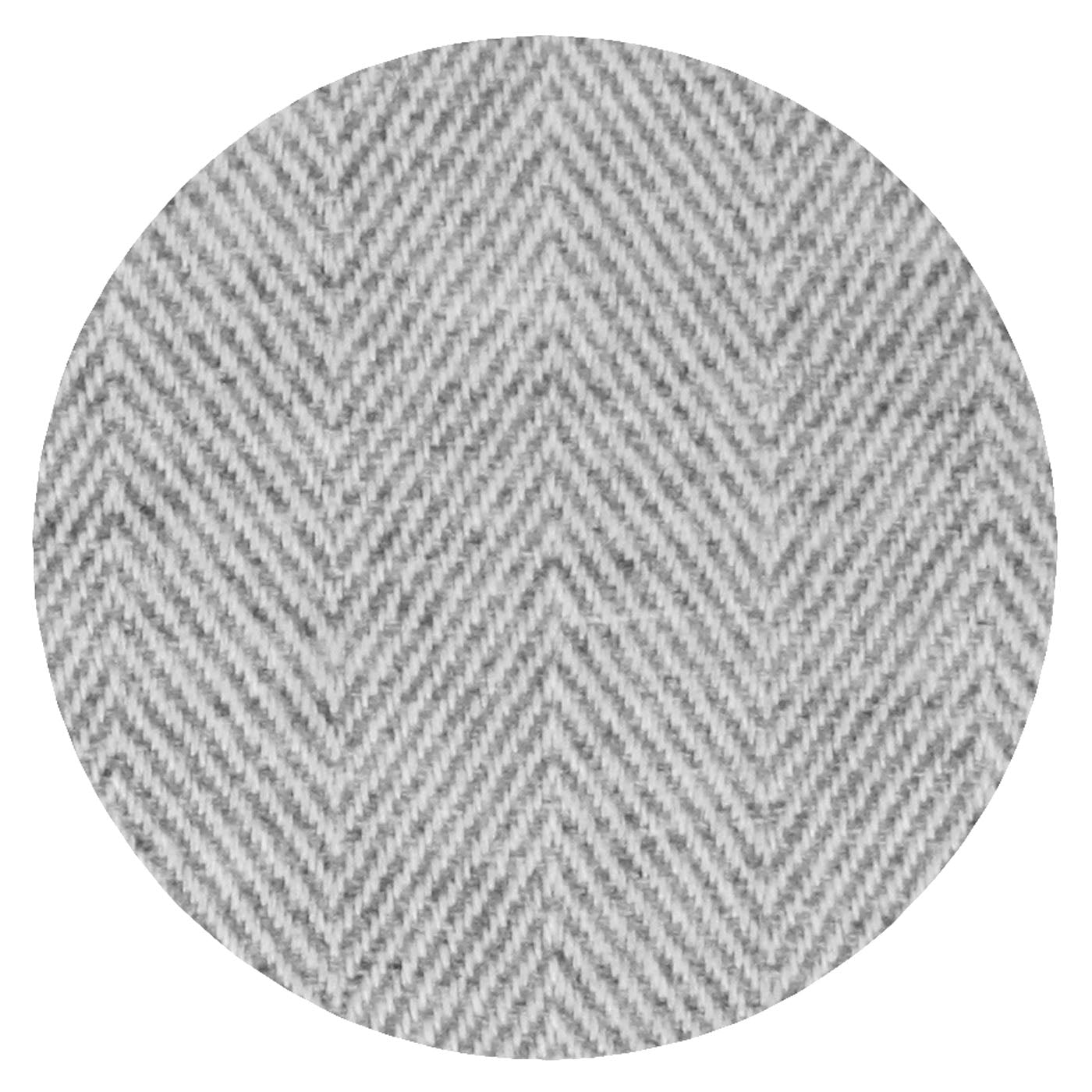 Plaid cachemire et laine Gris Souris - Grands chevrons - 130 x 230 cm