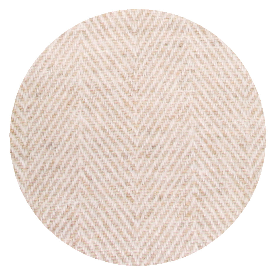 Plaid cachemire et laine Camel - Grands chevrons - 130 x 230 cm
