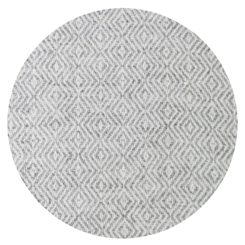 Plaid cachemire et laine Gris Souris - Motif diamant - 130 x 230 cm