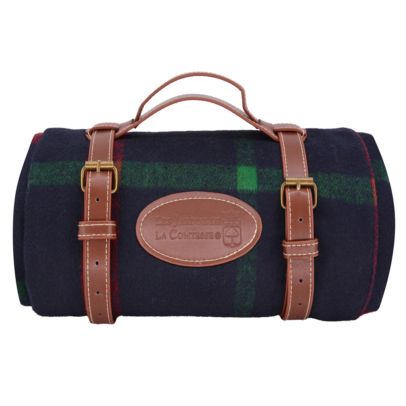 Couverture pique-nique imperméable tartan écossais bleu nuit