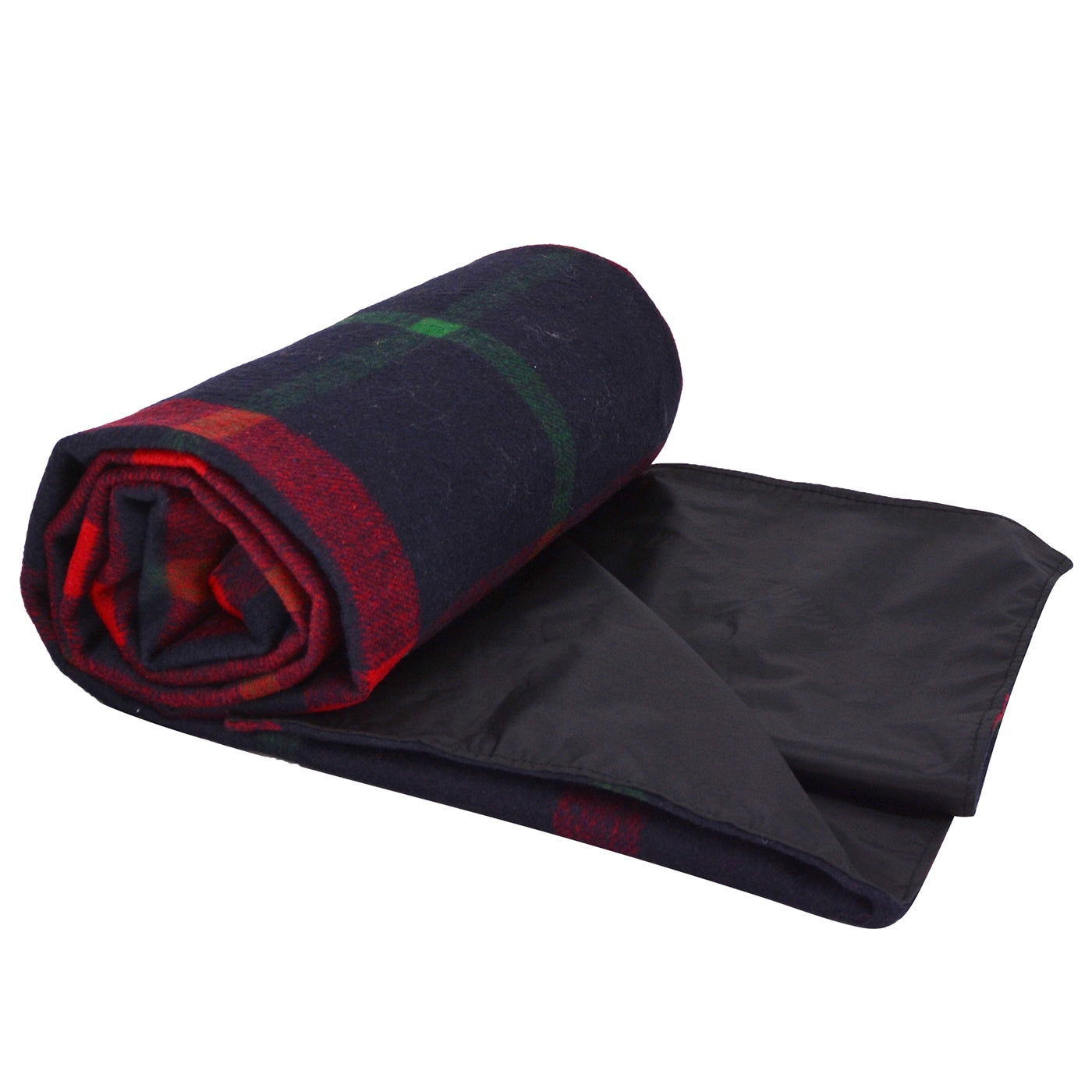 Couverture pique-nique imperméable tartan écossais bleu nuit