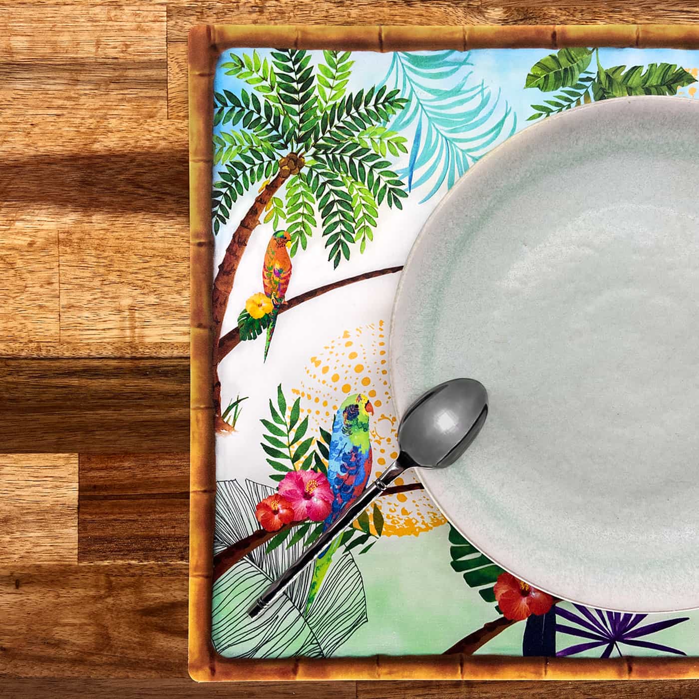 Set de table rectangulaire (40 x 30 cm) toucans - Lot de 6