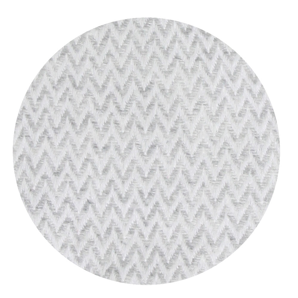 Plaid cachemire et laine Gris Argenté - Petits chevrons - 130 x 230 cm