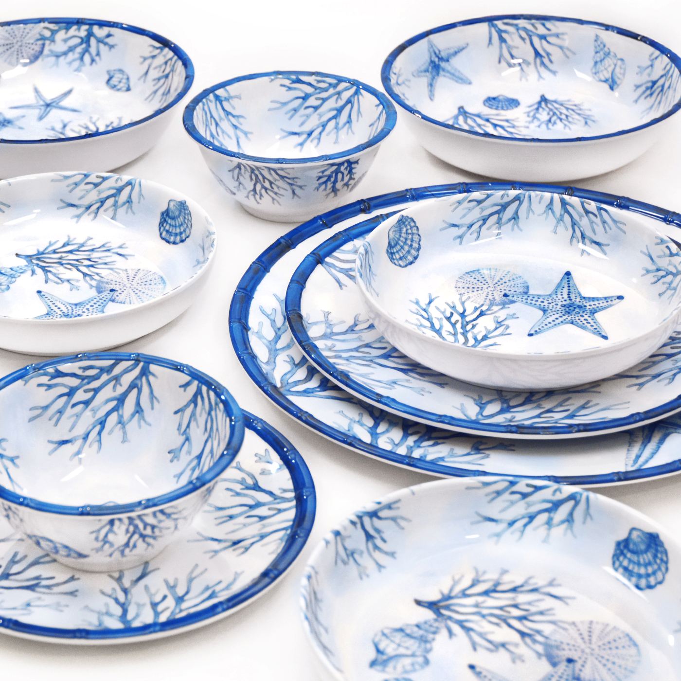 Petite assiette plate à dessert en mélamine corail - Ø 23 cm