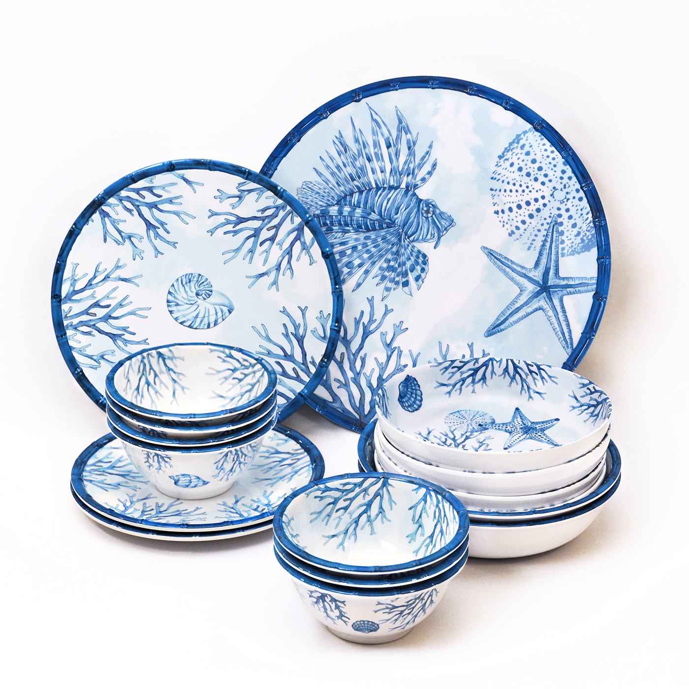 Petite assiette plate à dessert en mélamine corail - Ø 23 cm