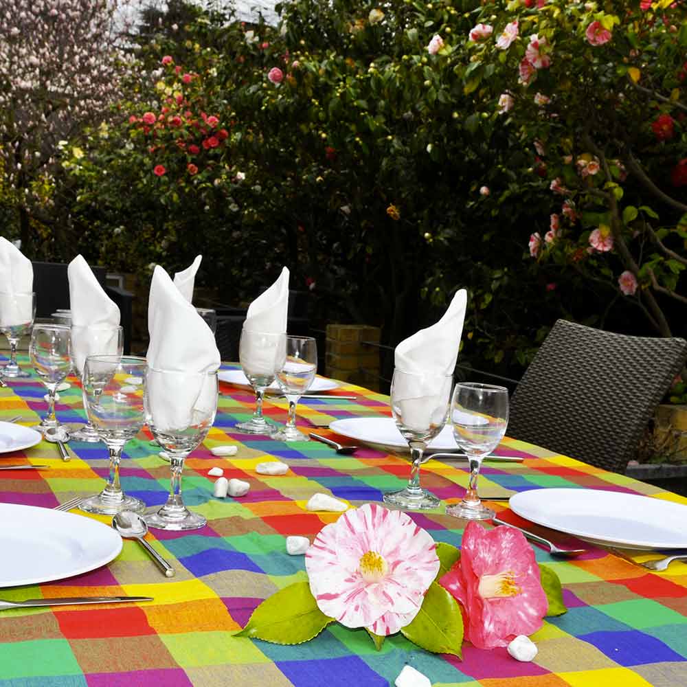 Nappe pique-nique carreaux multicolore