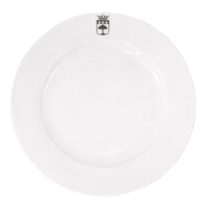 Assiette en porcelaine (logo gris) - 20,5 cm fine