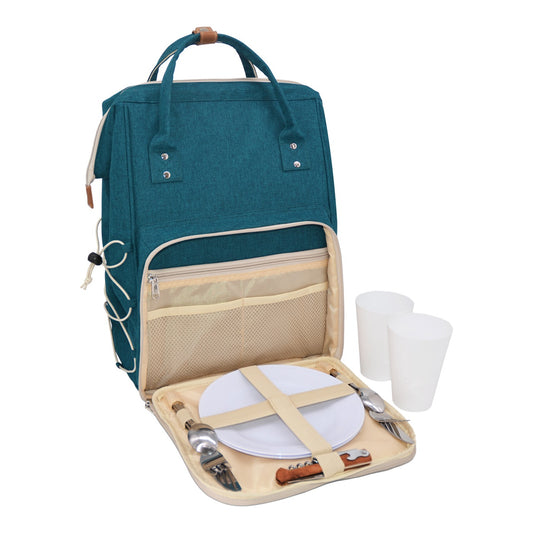 Sac à dos pique-nique Bleu Canard - 2 personnes