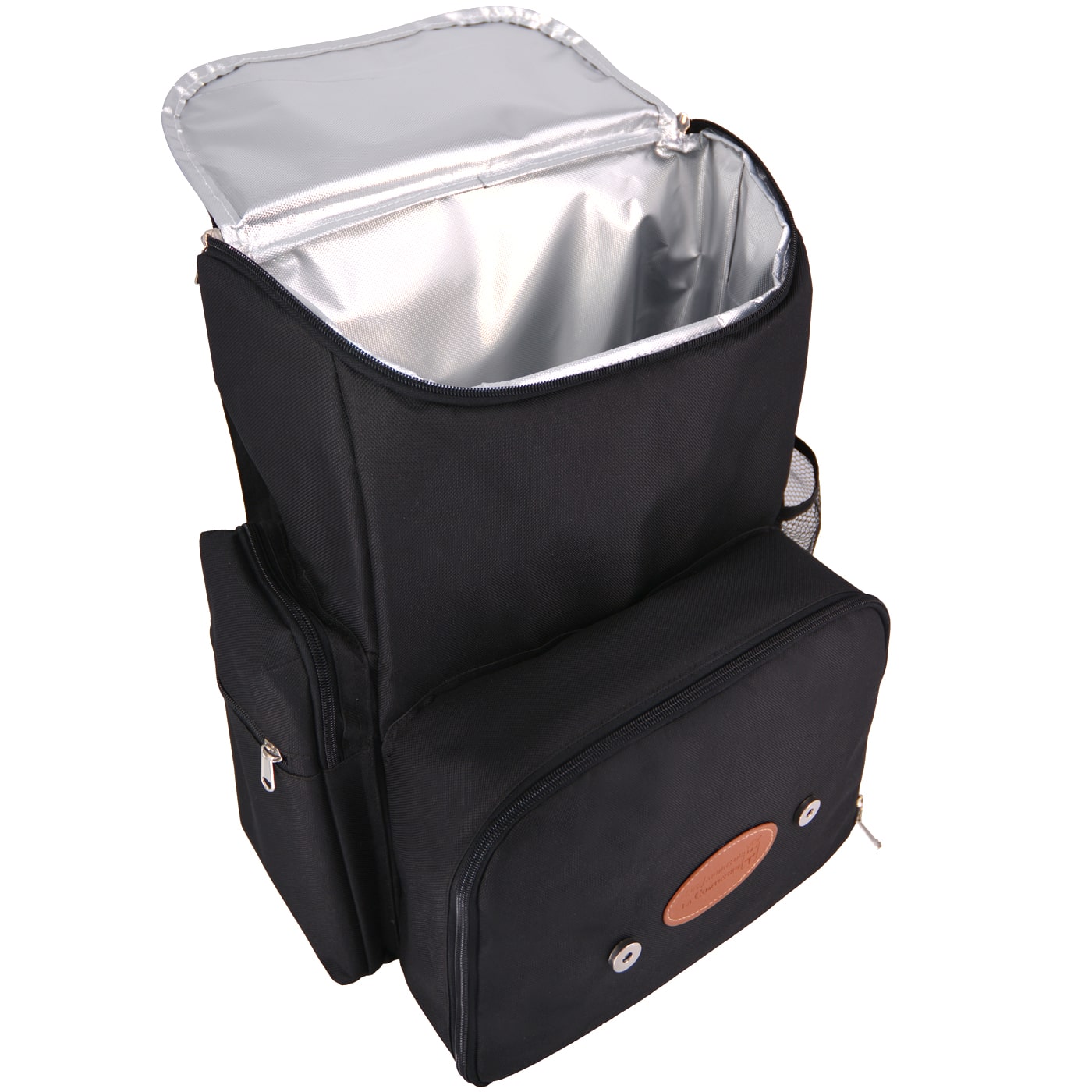 Sac fourre-tout effet cuir avec anses tubulaires breloque en métal Sac fourre-tout effet cuir avec anses tubulaires breloque en métal