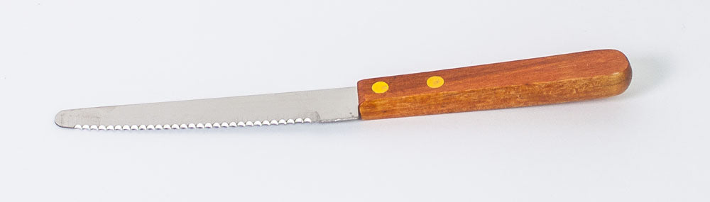 Couteau à pain avec manche en bois marron