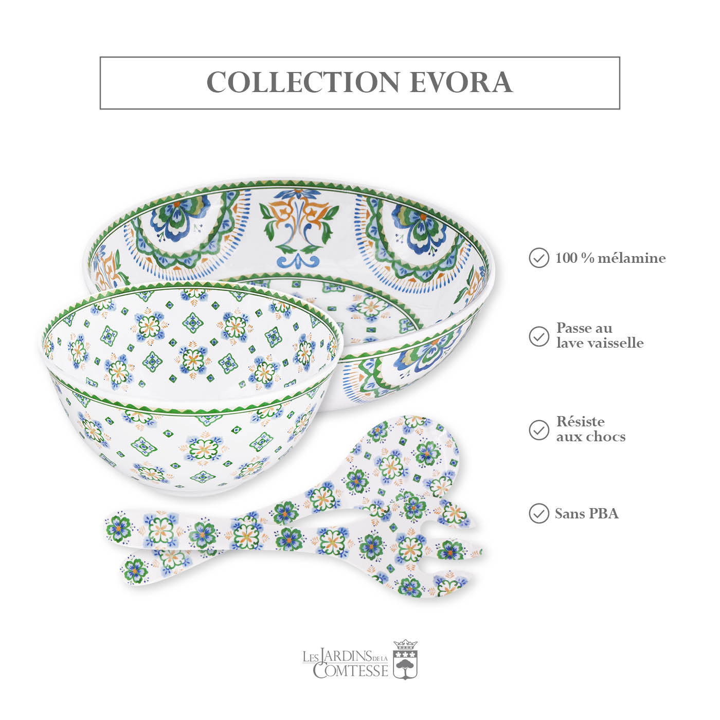 Grand saladier en mélamine Evora - Ø 31 cm