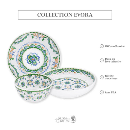 Grande assiette creuse en mélamine Evora - 19 cm
