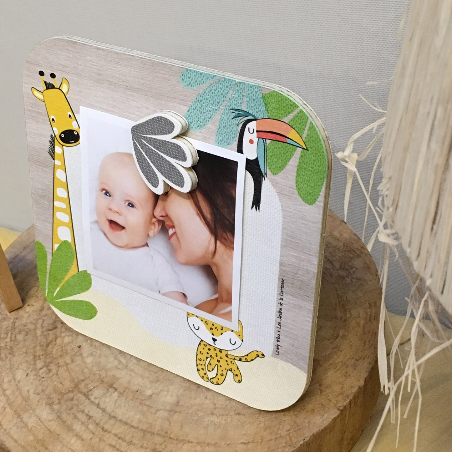 Cadre-Photo avec magnet en bois pour la chambre de bébé - Cadeau bébé / enfant
