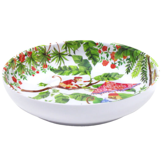 Assiette creuse en mélamine singes - 20 cm