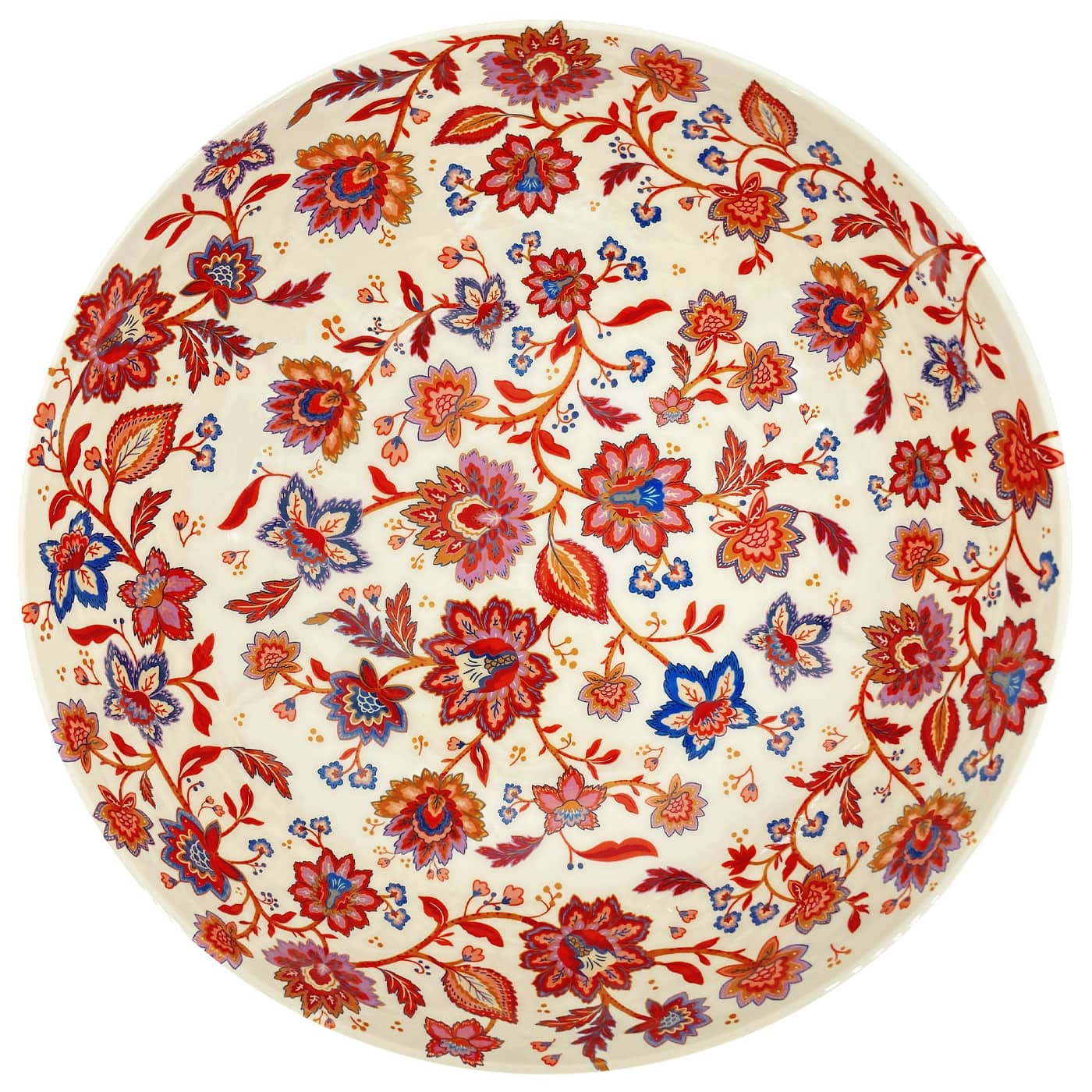Grand Saladier Mélamine Fleurs Exotiques 31cm - Vaisselle Quasi-Incassable Les Jardins De La Comtesse