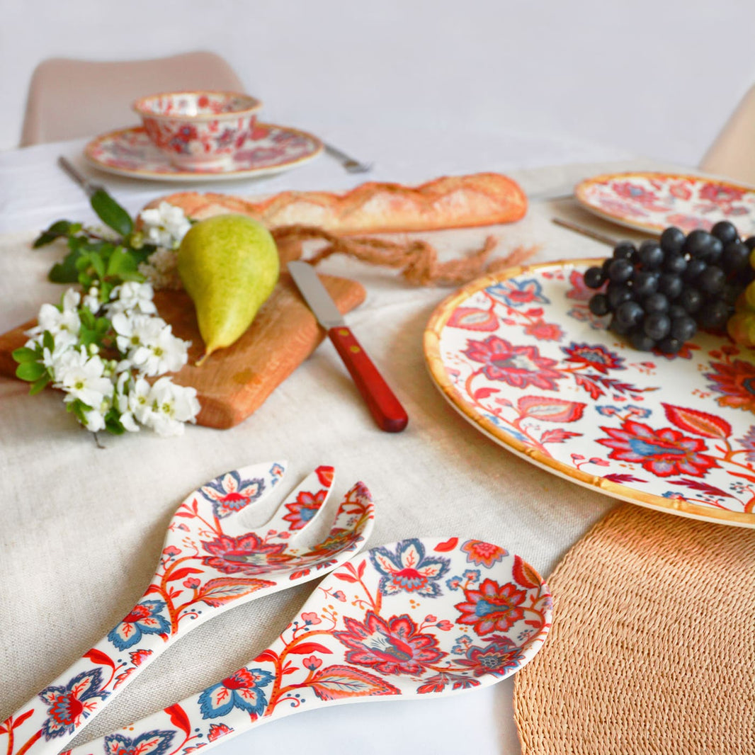 Assiette Creuse En Mélamine Les Jardins De La Comtesse - Collection Jaipur - Diamètre 20 Cm - Motifs Fleuris - Sans BPA, Lavable Au Lave-vaisselle