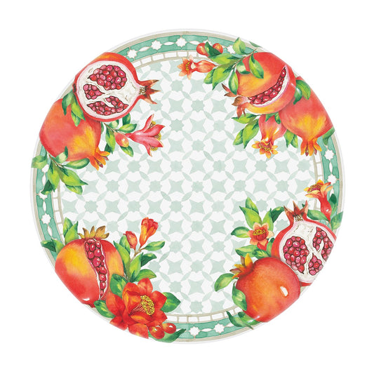 Petite assiette plate à dessert en mélamine grenade - Ø 23 cm