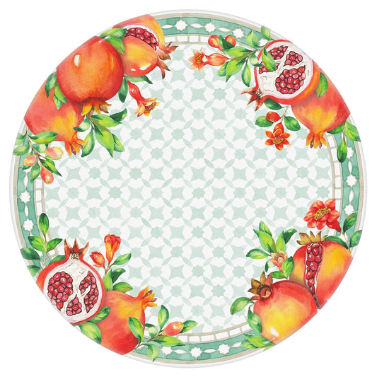 Grande assiette plate en mélamine grenade - Ø 28 cm