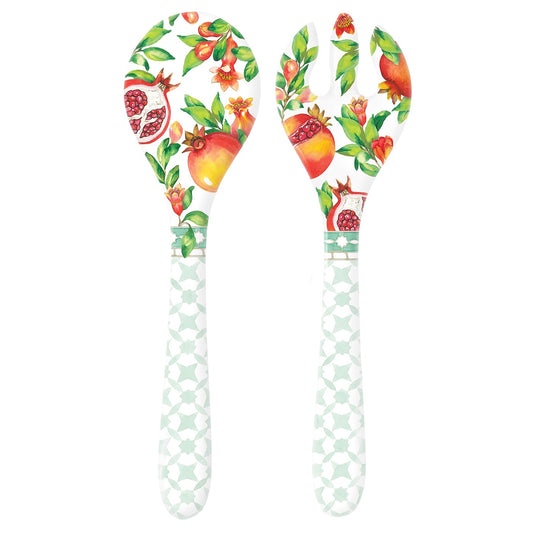 Couverts à salade en mélamine grenade - 33 cm