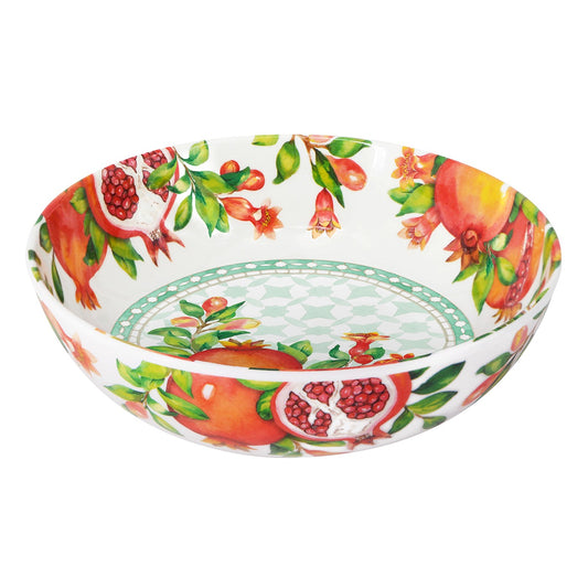 Grande assiette creuse en mélamine grenade - 19 cm