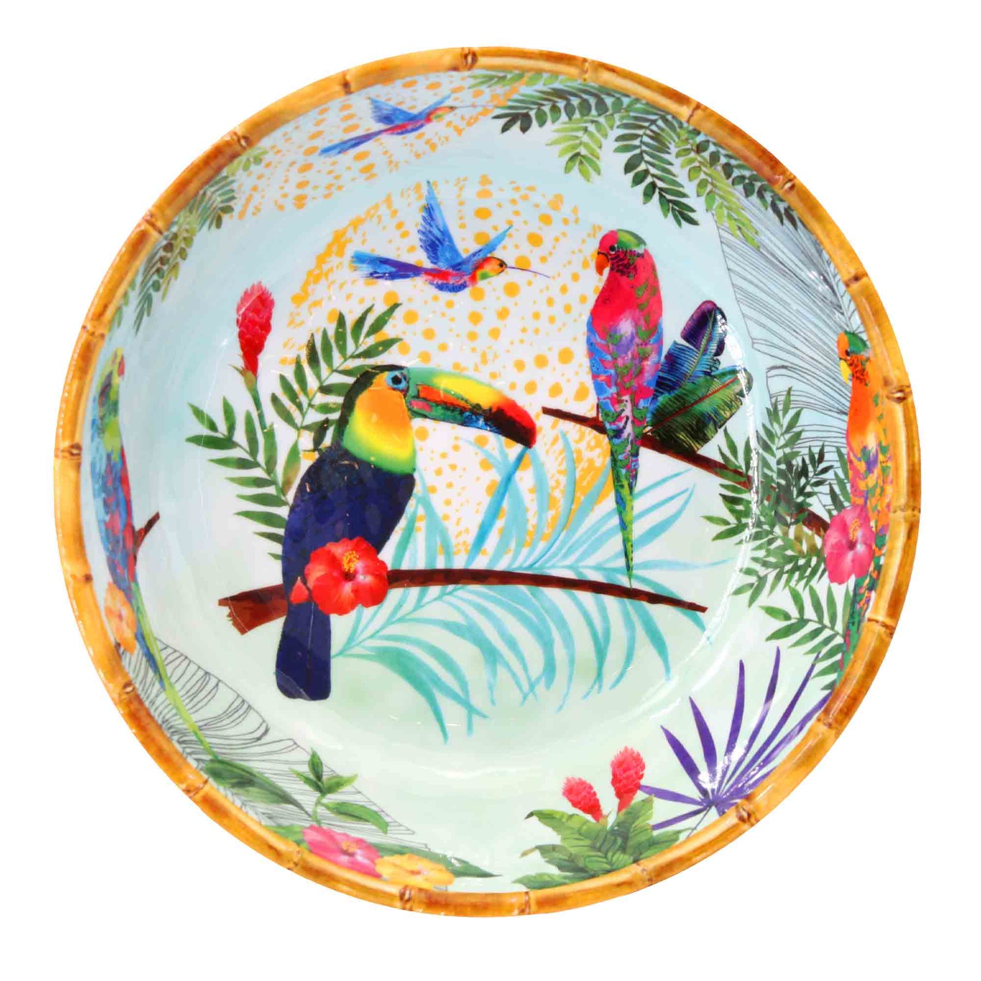 Grande assiette creuse en mélamine toucans - Ø 23 cm – Les Jardins de la  Comtesse