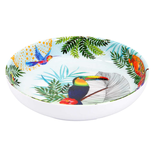 Assiette creuse en mélamine toucans - Ø 20 cm