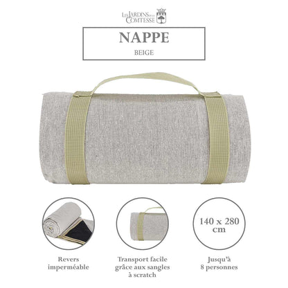 Nappe pique-nique beige XL