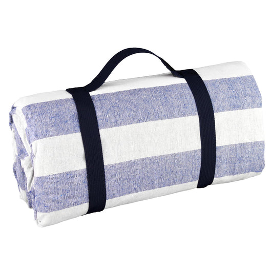 Nappe pique-nique Bleu Ciel et Blanc à revers imperméable XL