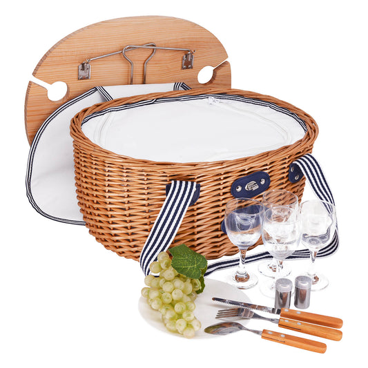 Panier pique-nique en osier Belle-Île - 4 personnes